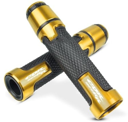 Motorrad Griffe Für H&ONDA CBR929RR 2000-2001 CBR929 CBR 929 RR 929RR Motorrad 7/8 22mm Anti-Slip Lenker Griffe Enden Griff Kappe Hand Bar Stecker(Gold)