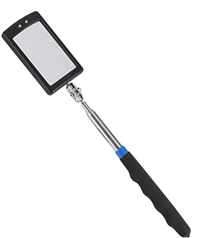 Specchio per Veicolo 25 * 8 * 3 Telescopico Illuminazione Speciale Illuminazione Speciale Illuminato a LED Flessibile e Regolabile Specchio di Ispezione Girevole a 360 Gradi