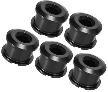 INFINAUTO 5pcs Black Chainring Nuts Road Bike Bicycle Chain Ring Bolts Nuts Stylish Design