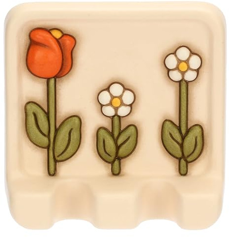 THUN, Löffelablage aus Keramik, Kollektion Happy Country, ideal für Ihre Küche, 14 x 13,9 x 5 cm