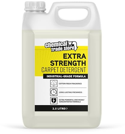 Chemical Trade Store - Carpet Detergent Shampoo 2.5L - Deep Cleaning Solution for Carpets, Rugs, Upholstery & Fabric - Removes Stains & Odours
