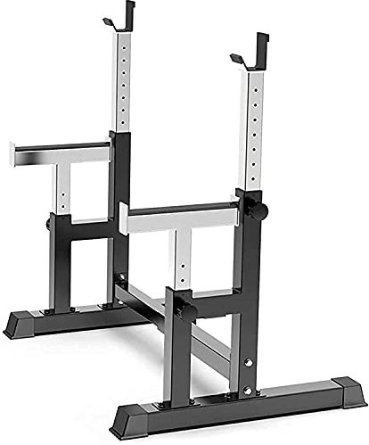 GIGBIRD Langhantelablage, Kniebeugenständer, Bankdrücken-Ablage, verstellbare Kniebeugenablage, Ablage, Kniebeugenständer, Multifunktions-Dip-Station, Dip-Ständer, Home Gym Fitness Streng