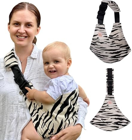 Tragetuch Baby, Kleinkind Trage, Babytrage tuch, Baby-Hüfttrage, 9 Monate bis 48 Monate, 100% Baumwolle, Weiche Babytrage, Umarhea Zebra Tragetuch