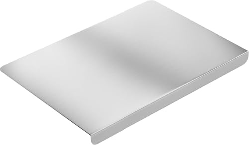 Stainless Steel Chopping Board 40x30cm, Metal Cutting Board with Lip | Rustproof Kitchen Cutting Mat, Ideal for Kneading Pastry, Cutting Meat, Vegetables, Bread and More, Easy to Clean