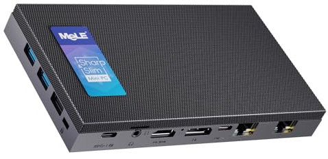MeLE Quieter Doppia LAN Mini PC senza ventola N100 (fino a 3,4 GHz, 4 C/4T) 8 GB LPDDR4 x 256 GB Computer desktop triplo display Dual HDMI WiFi 5 BT 5.1 Ethernet