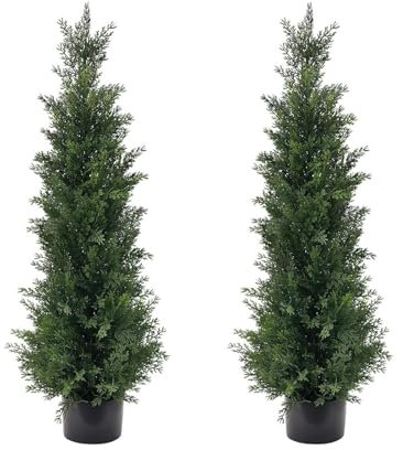 Set Di 2 Piante Scolpite Per Esterno Piante perenni finte con protezione UV