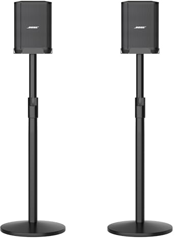 Nytt uppgraderat högtalarstativ för Bose S1 Pro/Bose S1 Pro + golvstativ, höjdjusterbar upp till 36 tum – 57 cm, trådlösa studioskärmar högtalare stativ för Bose (par) svart