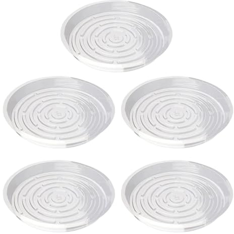 Sottovaso Per Drenaggio Delle Piante, Vassoio Per Vasi Per Piante,Sottovaso Trasparente Per Piante - 5 Vassoi Per Sottovasi Per Piante Da Interni Ed Esterni, Piatti Per Vasi Da Fiori Per La Protezione