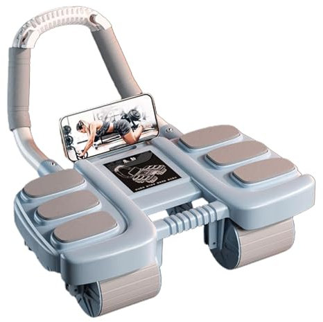 Bauchroller, Automatische Rebound Bauchrolle, Bauchmuskel Trainingsrad Mit Automatic Rebound Abdominal Roller Und Ellenbogenstütze Vier Räders, Bauchmuskel Trainingsrolle Für Frauen Und Männer