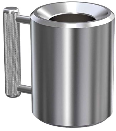 Qzdtue Heavy Mug, Dumbbell-Shaped Beer Cup, 6.06x3.65 inches, Ergonomic Metal Bottle, Anti-Slip Portable Novelty Design for Outdoor Sports, Gym Workout, Drinking Fitness Fun