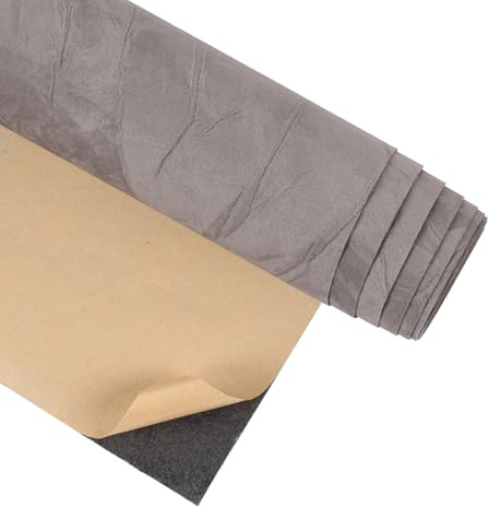 CRE8TIVE Vinyle Adhesif Velours Rides Papier Peint Adhesif Mural Gris Papier Adhesif pour Meuble Feutre 30x200cm Flocage Autocollant Meuble Decoratif Chambre Boîte à Bijoux Tiroir Armoire