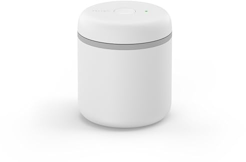 Fellow Atmos - Recipiente eléctrico al vacío y contenedor de almacenamiento, recipientes herméticos para café y alimentos, recipientes de café, 0.7 litros, blanco mate