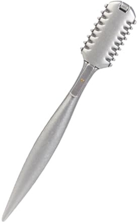 FIXOSHEE Doppelseitiger Haarschneiderkamm aus Aluminiumlegierung für Haarverdünnung und Ponytrimming Friseur Tool für Salon Persönliche Nutzung