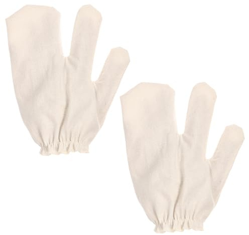 2 Stück Peelinghandschuh aus Seide Gemacht Handschuh Peeling mit Elastisches Armband Exfoliating Gloves Wiederverwendung 2-Finger-Design Peelinghandschuh Körper für Arme, Beine und Rücken