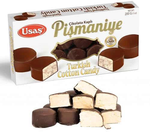 Dolce Turco Tradizionale, Pişmaniye,Cotone di Zucchero Turco con Cioccolato | Dolce Tradizionale Turco a Fili Sottili – Confezione da 200 g