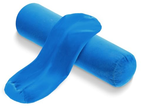 Xindojuz 2 PCS 16 x 6 Inch Support Neck Roll Pillow Cover (Blue)