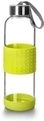IBILI Borraccia in vetro sky 500 ml verde, in borosilicato, riutilizzabile, protezione antiurto