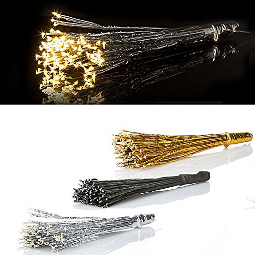 DbKW LED Strauch mit 100 LED´s für Innen & Außen geeignet. Timer, 2 Leuchtfunktionen, Batteriebetrieb, warmweißes Licht. Lichterkette (Gold)