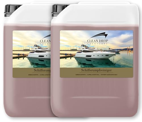 ABACUS® Bootsreiniger, Schiffsrumpfreiniger, Schiffsreiniger, Bootsrumpfreiniger, Yachtreiniger, Unterwasserschiffreiniger - Clean Drop - Reiniger für Schiffsrumpf & Antifouling 10L Kanister (1428.10)
