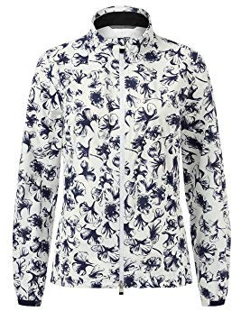 KJUS Women Dextra 2.5L Printed Jacket Blau, Damen Windbreaker, Größe 40 - Farbe Atlanta Blue - White
