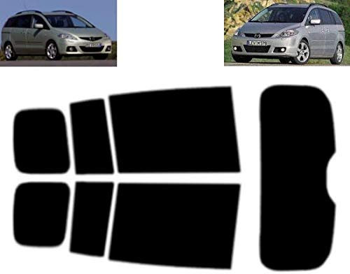 Passgenaue Tönungsfolie für-Mazda 5 5-Türen 2005-2010 Heck/Seitenscheiben (50% Hellschwarz)