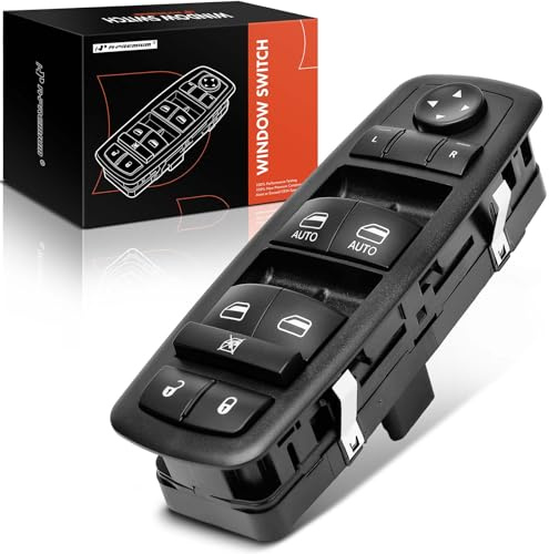 A-Premium 3 Pins + 0 Pins Master Power Window Switch Compatible with Dodge Grand Caravan 2012-2020, Chrysler Town & Country 2012-2016, Ram C/V 2012-2015, W/O Power Folding Mirrors, # 68110871AA