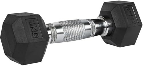 VirtuFit Hexa Hantel Pro - 1 kg - Pro Stück