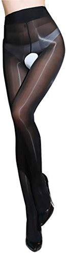 Damen 8D Offener Schritt Öl Glänzende Strumpfhose Hohe Taille Schimmer Glänzend Schritt Sexy Strumpfhosen Strümpfe Damen Dessous Strumpfwaren