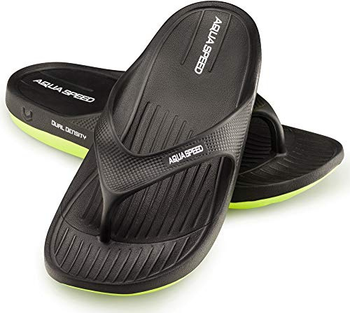 Aqua Speed ALCANO Sandales de Bain pour Hommes et Femmes | séparateurs d'orteils | Sandales de Douche | antidérapants