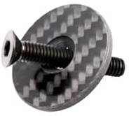 Carbon Top Cap 1 1/8 Zoll Ahead Kappe mit Titanschraube M6x35mm Ultraleicht 7,3g Steuersatzkappe für Rennrad MTB 3K Matt Glossy