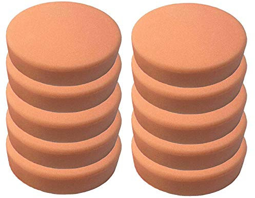 Craft-Equip Basic 10er Pack 180mm Polierschwamm orange glatt EXTRA HART Auto Pad