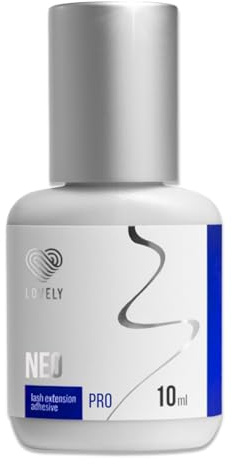 LOVELY ögonfranslim – NEO 10 ml | flytande + snabbt lim, torktid omedelbart – 8 veckors vidhäftningsförmåga | mycket elastisk, mycket motståndskraftig | för professionell ögonfransförlängning | 10 ml