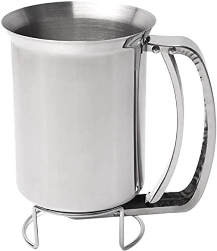 Pancake Dough Dispenser with Stainless Steel Lid Professional Funnel Kitchen Tool for Cake Baking Cupcakes Crepe