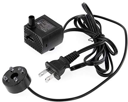 Dyna-Living Fountain Pump with Colorful Light 3W Water Fountain for Tabletop Water Fountain with Rolling Ball 110V