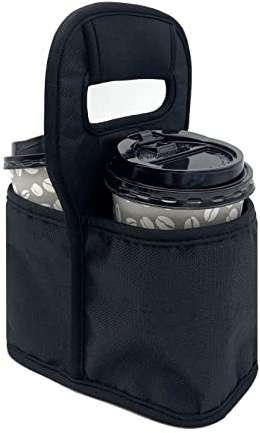 KOSTOO Tragbarer Getränkehalter und wiederverwendbarer Kaffeetassenhalter für heiße oder kalte Getränke, für unterwegs, Wasserflasche mit verstellbarem elastischem Befestigungsband