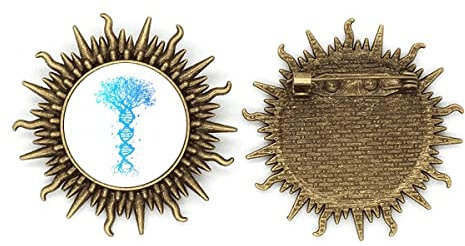 Baumwurzel Gene Spirale Art Deco Fashion Metall Sonne Brosche Haken Pin
