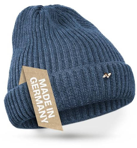 NYTTED® Merino Mütze - Made in Germany - 100% feinste Merinowolle - Wollmütze für Herbst & Winter - Unisex - Beanie für Damen & Herren - Warme Wintermütze - Merino Beanie