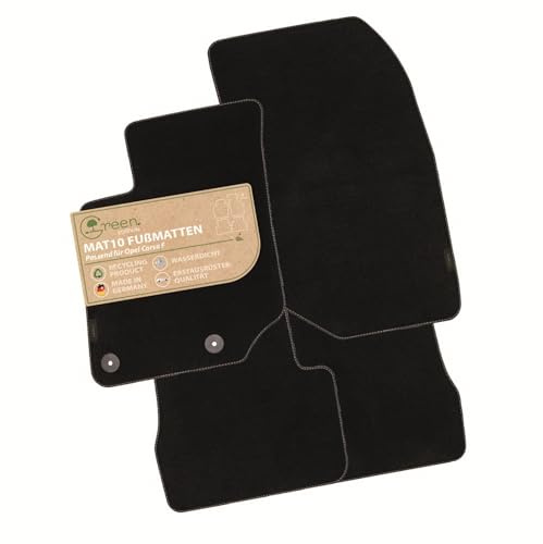 MAT10 Green Edition – Auto-Fußmatten Passend für Opel Corsa F | Verbrenner, ab BJ 11/2019 | nachhaltiges Velours | Set, 4-teilig | Made in Germany, Erstausrüsterqualität