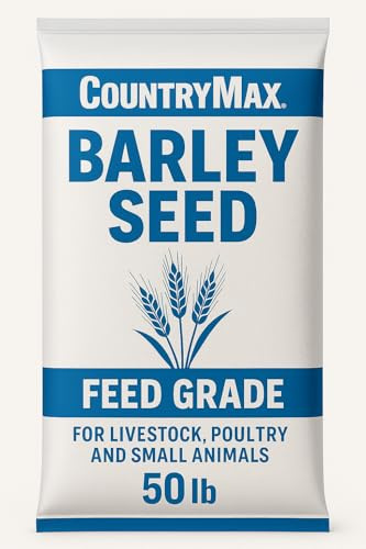 CountryMax Barley Seed – Feed Grade Whole Grain Barley for Livestock, Poultry, Horses, Goats & Small Animals
