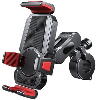 ZCera Handyhalter Motorrad Motorrad-Telefonhalter Aus Aluminiumlegierung Mit Vibrationsdämpfer, GPS-Moto-Telefonhalterung, Motorrad-Telefonhalterung Handyhalterung Motorrad