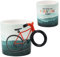 Winkee - Taza de café para bicicleta, elegante taza de cerámica con asa de bicicleta, diseño de I, ideal para ciclistas y amantes del café