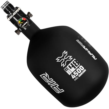 HK Army HPA Paintball Tank - Lightweight Alpha Air Carbon Fiber Compressed Air Tank - 48ci/4500 psi Shadow