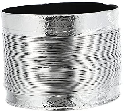 Hoement Double Layer Thickened Aluminum Foil Vent Hose 160mm x 2m Flexible Air Duct Kitchen Exhaust Telescopic Ducting Pipe for Cooker Hood