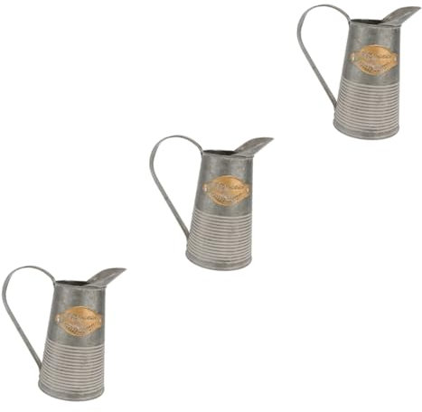 MERRYHAPY 3stücke Antiker Eisenblumentopf Für Garten Und Dekoration Robuster Langlebiger Blumentopf Für Trockenblumen Und Sukkulenten Dunkelbraun