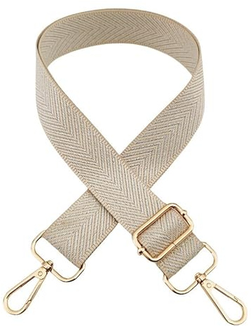 SYSUII Axelrem för väskor 3,8 cm bred väskrem för kvinnor män 72–130 cm justerbar axelrem för axelväska handväska väskremmar för byte för crossbody bag – beige
