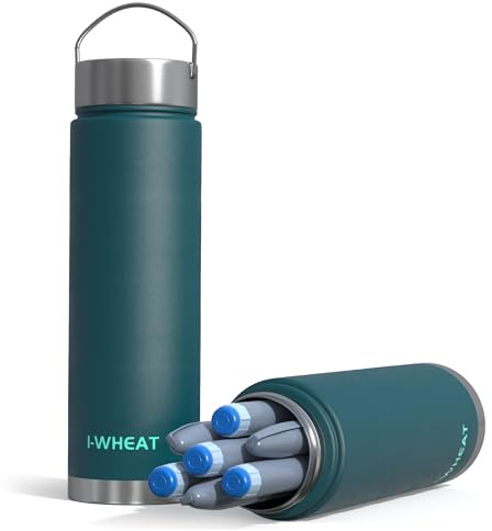1-WHEAT borsa frigo per insulina diabetico borsa termica piccola borsa termica medicinali borse termiche Custodia termica da viaggio per 7 penne, da 2 a 8 gradi approvata dalla TSA (Verde)