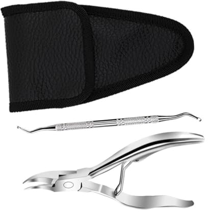 minkissy Nagelknipser Satz aus Edelstahl Silber mit Ergonomischem Design und Nagelknipser mit Abdeckung für Maniküre und Pediküre im Salon oder Zuhause Entfernt Dicke Nägel Leicht