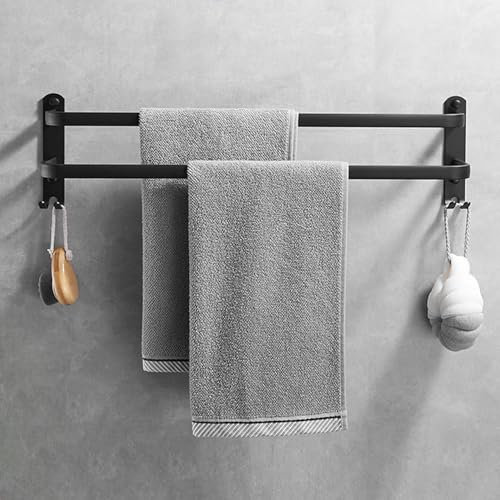 Porte Salle de Bain de 80CM, Porte-Serviettes Murale sans Percage, Accessoire Salle de Bain