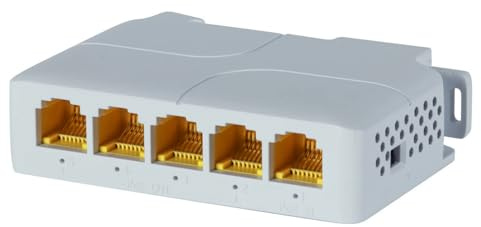 Extensor POE de 1000 mbps, extensor POE Gigabit de 5 puertos, 1 pulgada, 4 salidas, repetidor POE, red VLAN