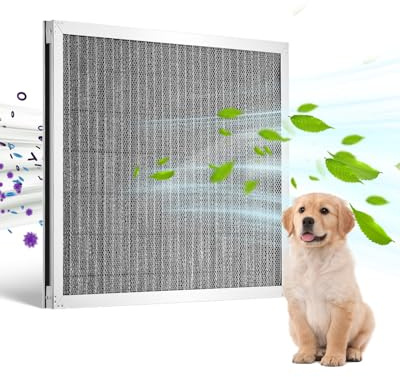 VEVOR Elektrostatischer Luftfilter, 16 x 20 x 1 Zoll, waschbarer und wiederverwendbarer Aluminium-AC/HVAC-Ofenfilter, MERV 8,gesünderes Zuhause oder Büro (tatsächliche Größe: 15,5 x 19,75 x 0,82 Zoll)